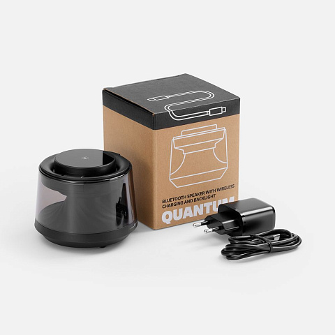 Bluetooth-колонка с подсветкой и беспроводной зарядкой Quantium, черная - рис 6.